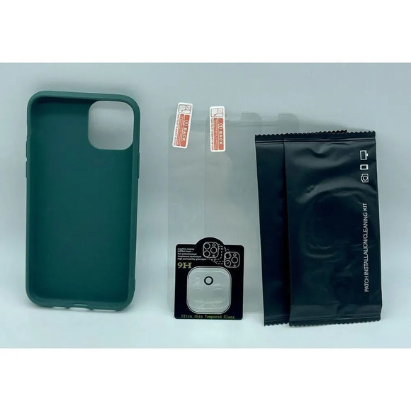 Soft Silicone Case Compatible With iPhone 14 Pro 5.8 Inch Midnight Green - Picture 3 of 3